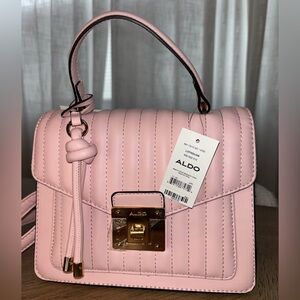 Aldo Light Pink Quilted Mini Bag